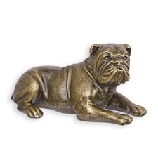 9934931 Figurine En Fer Rustique Bronzer Chien Bulldog Anglais 14X14X27Cm 3,1Kg
