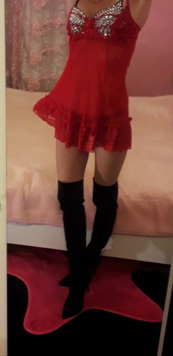 Magnifique nuisette rouge tres - nuisette, rouge,tres