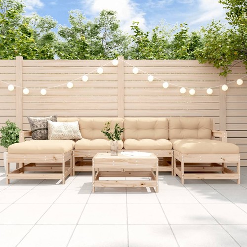 Salon jardin avec coussins - jardin,