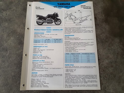 Fiche technique yamaha gts - technique,