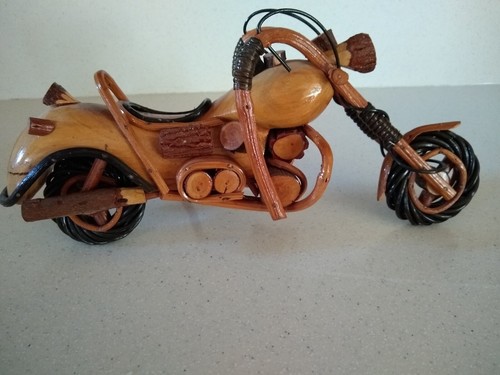 Vintage wooden motorcycle - vintage,