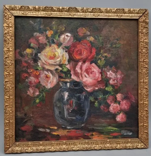 Tableau ancien huile - tableau,