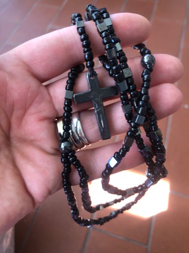 Chapelet perles noir - chapelet,