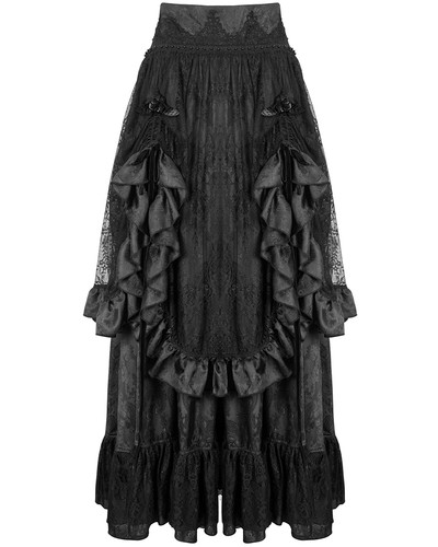 Jupe maxi gothique dentelle - gothique, en