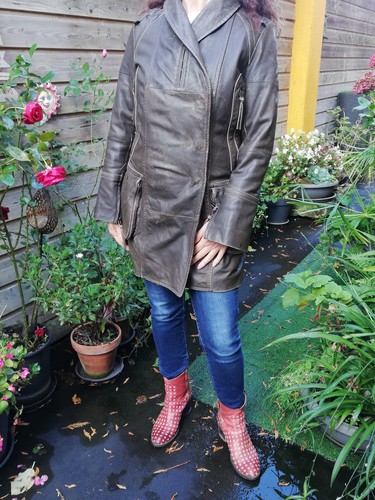 Manteau hiver cuir gris - hiver, en