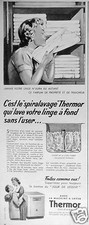 1954 ADVERTISING THERMOR WASHING MACHINE SPIRALING THAT WASHES YOUR LAUNDRY