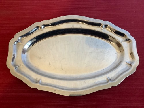 Plat service ovale en inox - service,