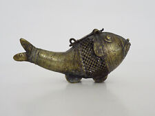 Incense Burner, Dhokra Brass Fish Censer India. 19th century