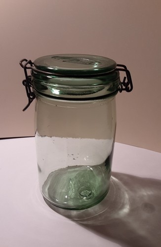Ancien bocal verre vert - ancien,