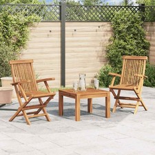 Lot de 8 Chaises de Jardin Sièges Patio Terrasse Bois de Teck Massif vidaXL