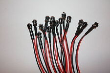 LED 5mm LEDs Wired 9V 12V 24V Holder 15cm 30cm 60cm 120cm Cable 5mm Clips +
