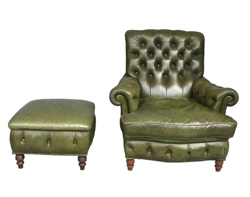 Fauteuil cuir chesterfield - en,