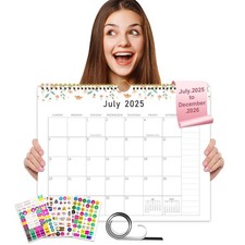 Calendar 2025-2026  18 Monthly Desktop/Wall Calendar July 2025 to Dec 2026 Ma...