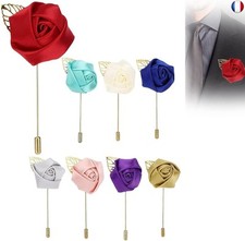 8 boutons fleurs de mariage, aiguilles florales à la main mariage corset rose 