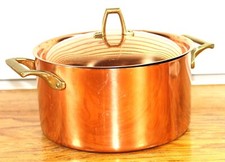 Unused Paul Revere Ware USA Solid Copper Pot 3 QT Buffet Casserole Stock Pan