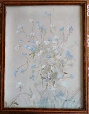 Eugène Fourault Lot De 2 Gouaches Anciennes 19e Signées Fleurs Artiste De ENSAD