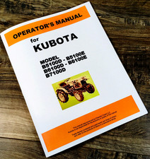 Kubota B5100 B6100 B7100 D E Tractor Operators Owners Manual Book B5100D B6100D