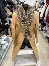 Guido De Medici Manteau En Cuir Véritable Femme Tg44 Camel AM108