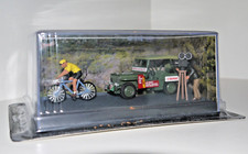 Altaya 1/43 La ROUTE BLEUE DIORAMA JEEP WILLYS CAMERA CAR & CYCLIST Le DAUPHINE