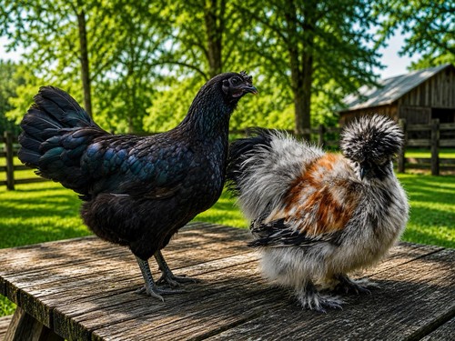4ayam cemani 4silkie - ,