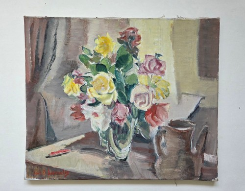 Huile sur toile nature morte