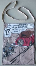 Tintin - Herge Excl TL 1991 - Scepter d'O printed fabric shoulder bag 41x33cm