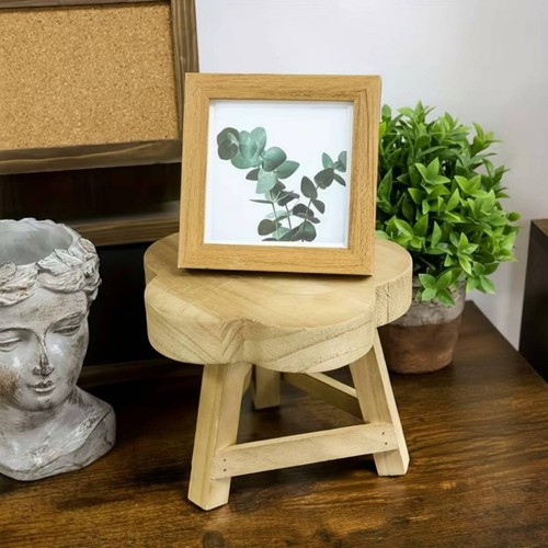 Tabouret fleurs bois - à,