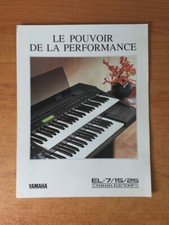 YAMAHA  EL-7/15/25 yamaha electone LE POUVOIR DE LA PERFORMANCE