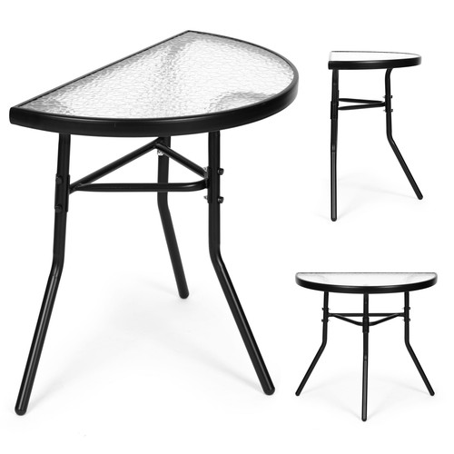 Table demi lune verre - table, en