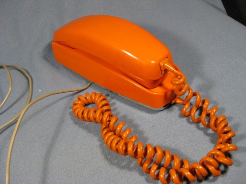 Vintage orange itt rotary - orange, dial