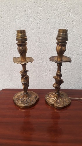 Ancien pied lampe - pied, de