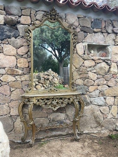 Console avec miroir - miroir, en