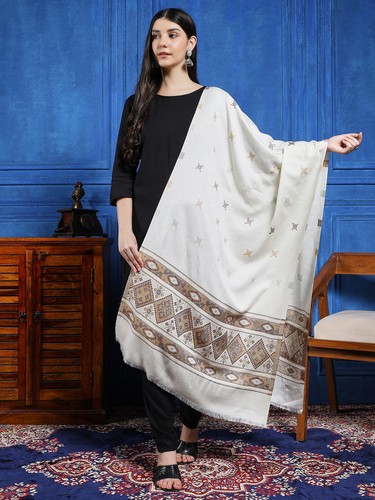 étole pashmina femme - pashmina, blanche