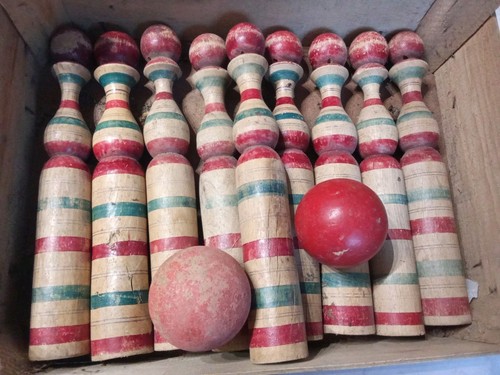 Ancien jeu quilles bois - quilles,