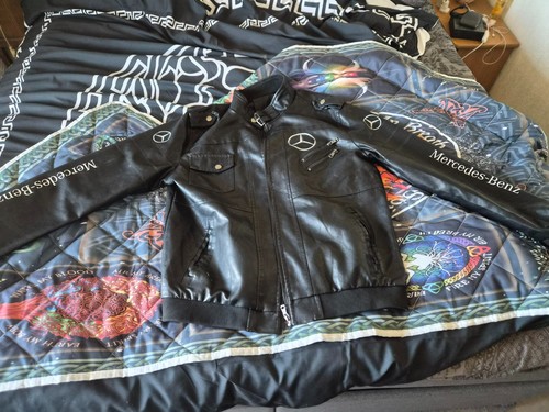 Blouson cuir homme mercedes - cuir,