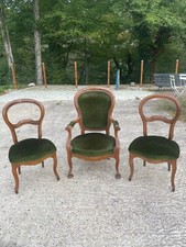 Fauteuil et 2 chaises Louis