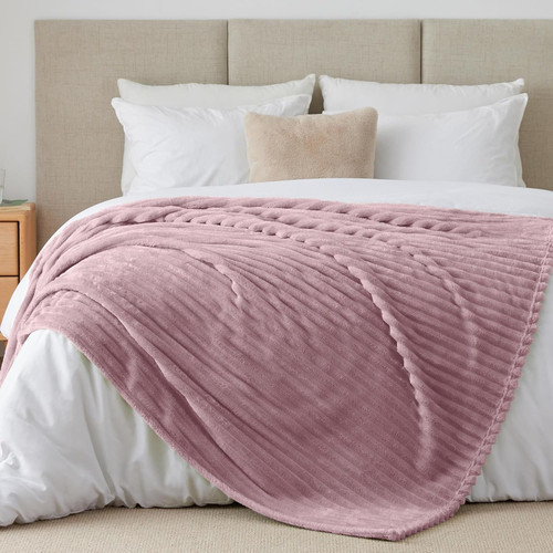 Plaid polaire violet baie - violet,