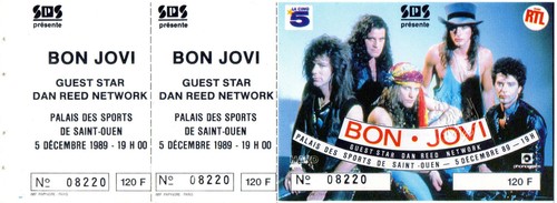 Bon jovi billet concert - bon,