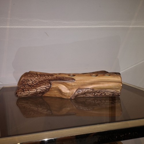 Vase bûche pique fleurs - bûche, pique-fleurs