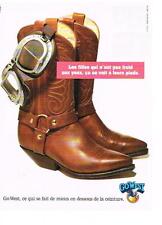 PUBLICITE ADVERTISING  1991   GO WEST  santiags