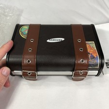 SPIRIT OF ST LOUIS Travel Series Radio Alarm Clock Mini-Trunk Suitcase SEE VIDEO