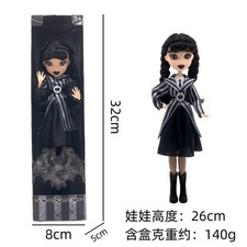Monster High School Adams poupée mercredi avec robe noire gothique