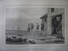 Gravure Habitants des LANDES