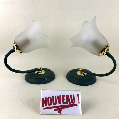 Paire appliques murales - ➜paire, d'appliques