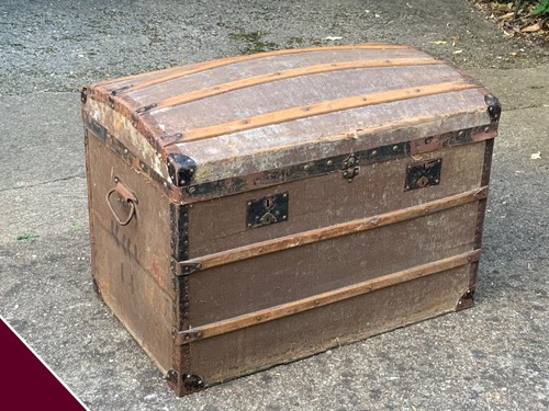 Ancienne malle coffre bois - ancienne, en