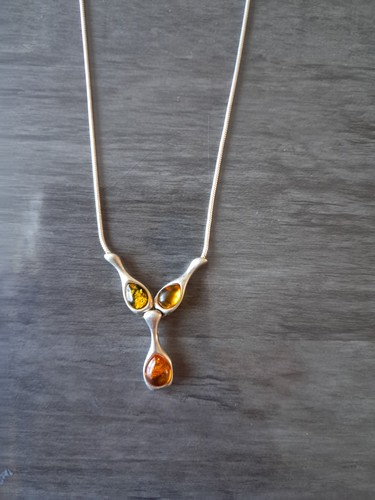 Collier argent avec - en,