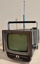 Vintage JVC Delmonico 4T20U. 4 Inch Portable Tv 1962 Untested Japan With Case