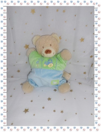 Doudou peluche ours bleu - ⑤,