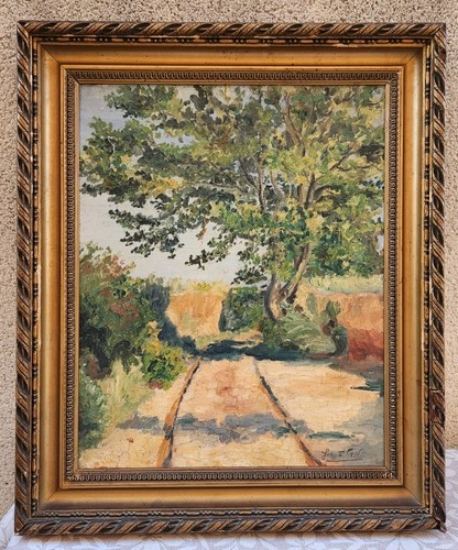 Tableau huile paysage de - à,