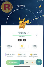 Shiny Pikachu Safari Cap Costume Go Reg or 1M
